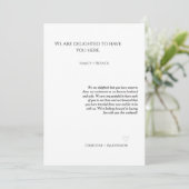 Lässiges Drehbuch Hochzeitsempfang & Wochenende Ankündigung (Stehend Vorderseite)