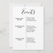 Lässiges Drehbuch Hochzeitsempfang & Wochenende Ankündigung (Rückseite)