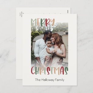 Lässiges, farbiges Weihnachtsfest verblasstes Foto Feiertagspostkarte