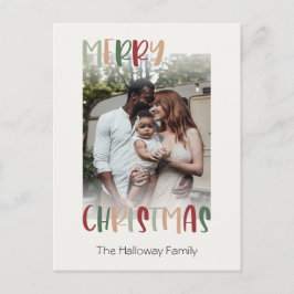 Lässiges, farbiges Weihnachtsfest verblasstes Foto Feiertagspostkarte