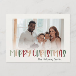 Lässiges, farbiges Weihnachtsfest verblasstes Foto Feiertagspostkarte