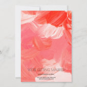 Lässiges Foto Hochzeit Rot Save the Date (Rückseite)