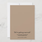 Lässiges Foto Hochzeit speichert das Datum Save The Date (Rückseite)