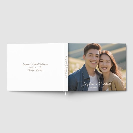 Lässiges Foto Hochzeitsbuchvorlage Gästebuch (Voll)