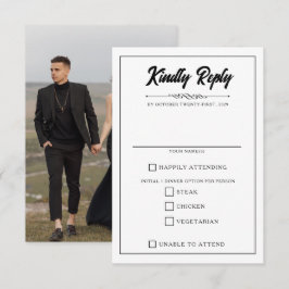 Lässiges Foto RSVP Karte