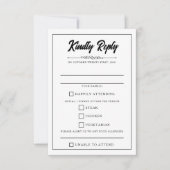 Lässiges Foto RSVP Karte (Vorderseite)