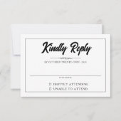 Lässiges Foto RSVP Karte (Vorderseite)