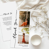 Lässiges Graduate Foto | Elegant Dankeschön Script Dankeskarte