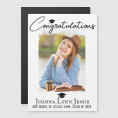 lässiges Gratulationsskript Graduate Foto Magnetkarte (Vorne/Hinten)