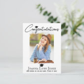 lässiges Gratulationsskript Graduate Foto Postkarte (Stehend Vorderseite)