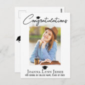 lässiges Gratulationsskript Graduate Foto Postkarte (Vorne/Hinten)