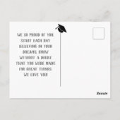 lässiges Gratulationsskript Graduate Foto Postkarte (Rückseite)