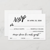 Lässiges Händeschreiben RSVP Karte (Vorne/Hinten)