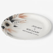 Lässiges Herz Nichts Extravagant nur Liebe Hochzei Pappteller (Schrägansicht)