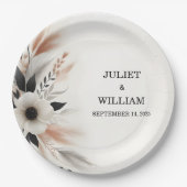 Lässiges Herz Nichts Extravagant nur Liebe Hochzei Pappteller (Vorderseite)