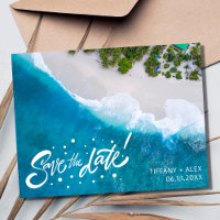 Lässiges Hochzeitbudget Save the Date für Beach