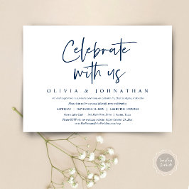 Lässiges Hochzeitsfeier Party, Feiern Sie mit uns Einladung