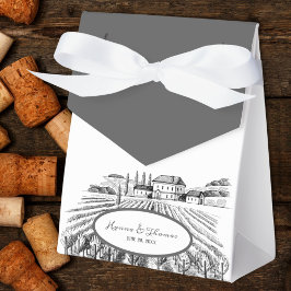 Lässiges Land Italien Weinberg Rustikale Hochzeit Geschenkschachtel