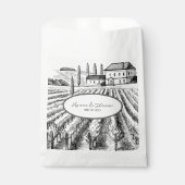 Lässiges Land Italien Weinberg Rustikale Hochzeit Geschenktütchen (Vorderseite)