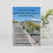Lässiges Land West Bergstrasse Blume Hochzeit Einladung (Stehend Vorderseite)