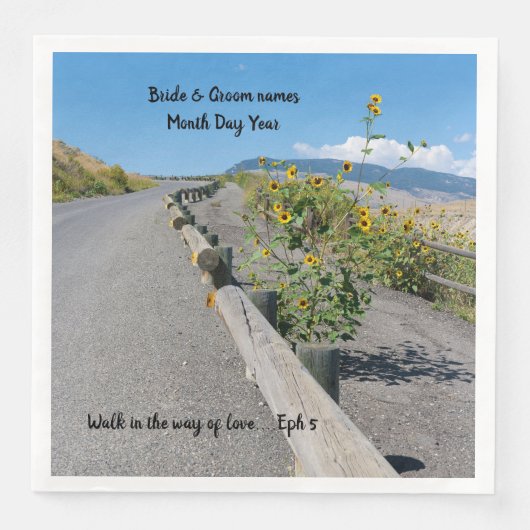 Lässiges Land West Bergstrasse Blume Serviette (Vorderseite)