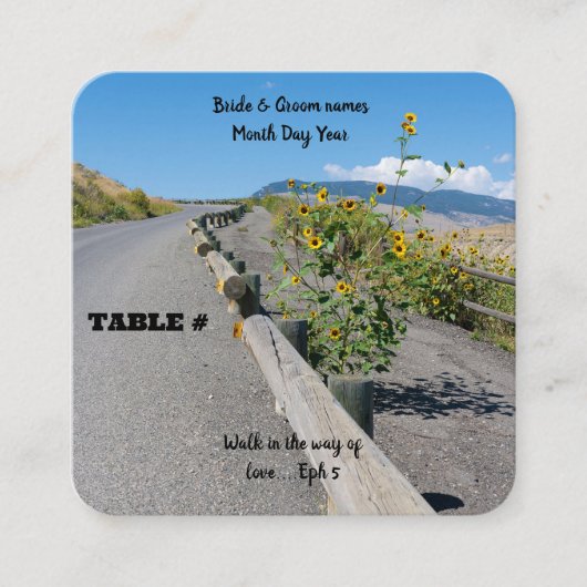 Lässiges Land West Blume Tischnummer # (Vorderseite)