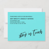 Lässiges Licht in Aqua Neujahr Ankündigung von neu (Rückseite)