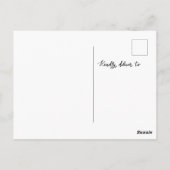 Lässiges Merry Script Foto Holiday Modern Postkarte (Rückseite)