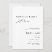 Lässiges Minimalistisches Nichts Extravagant nur L Einladung (Vorderseite)