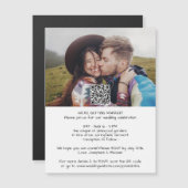 Lässiges, modernes All-in-One QR-UAWG-Hochzeit Magneteinladung (Vorne/Hinten)