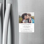 Lässiges, modernes All-in-One QR-UAWG-Hochzeit Magneteinladung