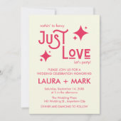 Lässiges Modernes Nichts Extravagant nur Liebe Hoc Einladung (Vorderseite)