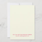 Lässiges Modernes Nichts Extravagant nur Liebe Hoc Einladung (Rückseite)