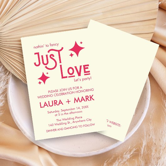 Lässiges Modernes Nichts Extravagant nur Liebe Hoc Einladung