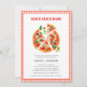 Lässiges modernes Pizza-Party Hochzeitsdusche Einladung (Vorderseite)