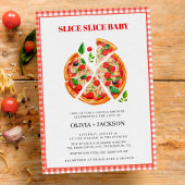 Lässiges modernes Pizza-Party Hochzeitsdusche Einladung