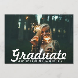 Lässiges mutiges graduiertes einladung