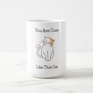 Lässiges Niedliches Selbstvertrauen der Katze für  Kaffeetasse