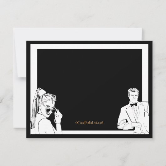 Lässiges oder formales Party Einladung (Rückseite)