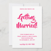 Lässiges Pink-Skript | Verlobungsparty Einladung (Vorderseite)