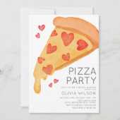 Lässiges Pizza-Brautparty Einladung (Vorderseite)