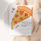 Lässiges Pizza-Brautparty Einladung
