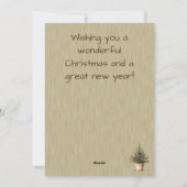 Lässiges rustikales Weihnachtsfest Foto Feiertagskarte (Rückseite)