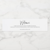 Lässiges Schreiben von Hochzeitsgeschenk Begrüßung Wasserflaschenetikett (Einzelnes Label)