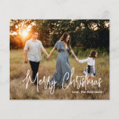 Lässiges Script Foto Modernes Weihnachten (Vorderseite)