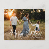 Lässiges Script Foto Modernes Weihnachten (Vorderseite)