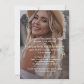 Lässiges Script-Gold | Partei für zwei Fotos Einladung (Rückseite)