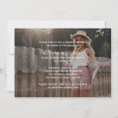 Lässiges Script-Gold | Partei für zwei Fotos Einladung (Rückseite)