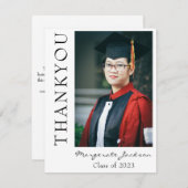 Lässiges Script und Abschluss Foto Vielen Dank Dankeskarte (Vorne/Hinten)