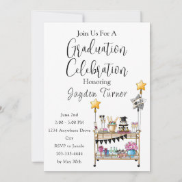 Lässiges Skript Bar Abschluss Einladung